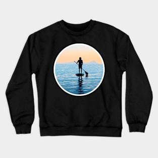 Tranquil Dawn Paddleboarding Experience Crewneck Sweatshirt